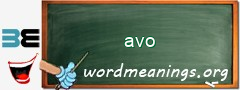 WordMeaning blackboard for avo